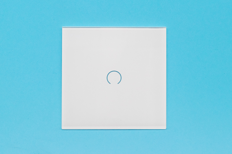 白色1键玻璃面板